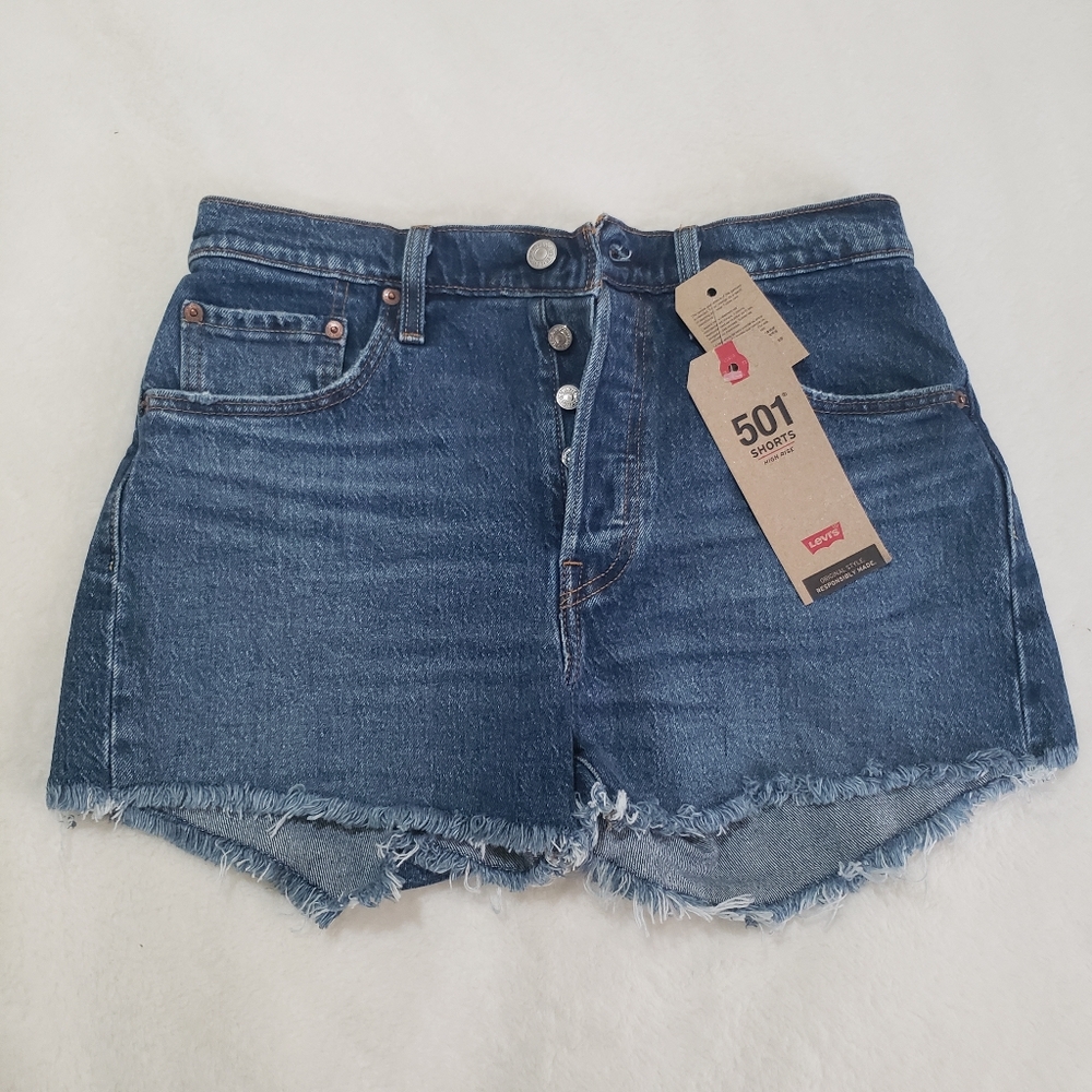 Levi's 501 High Rise Shorts (Size: 28)